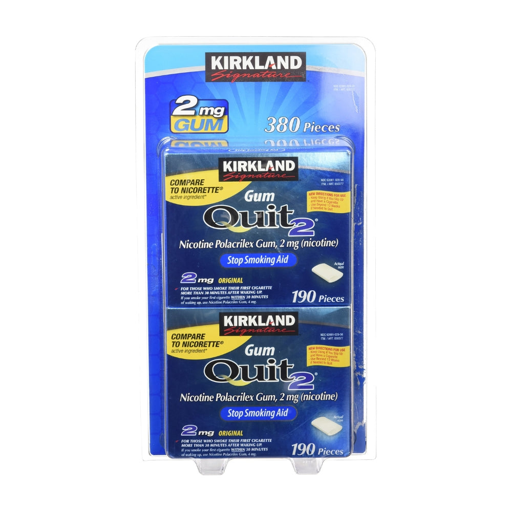 Kirkland Signature Quit Smoking Gum, 2 mg, 380 Count