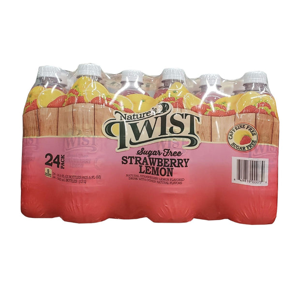 Nature's Twist Nature's Twist Sugar Free Strawberry Lemon (24 Pack/ 16.9 Fl Oz Net Wt 405.6 Fl Oz ), 405.6 fl. oz.