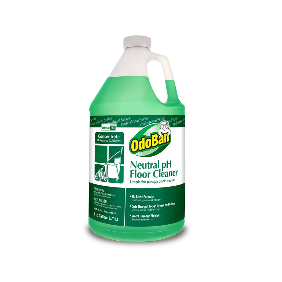 OdoBan Professional Series Neutral pH No Rinse Floor Cleaner Concentrate, 1 Gallon