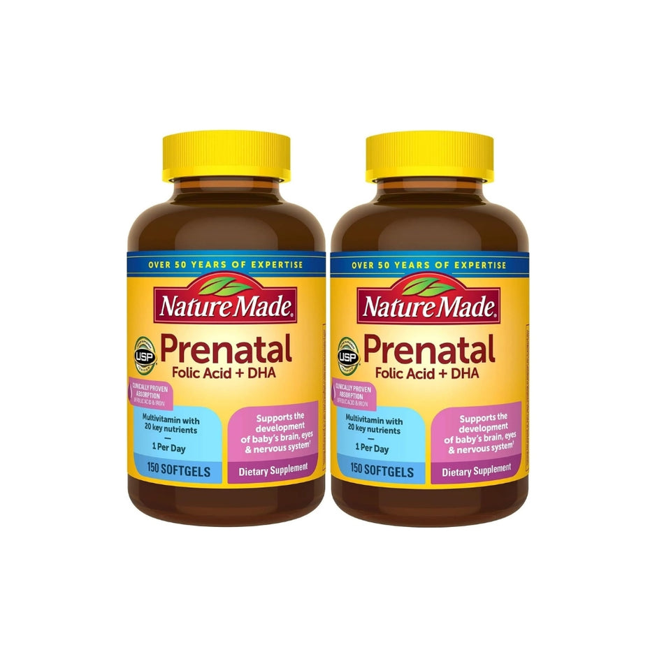 Nature Made Prenatal Multi + Dha, 200mg, 150 Softgels 2pack