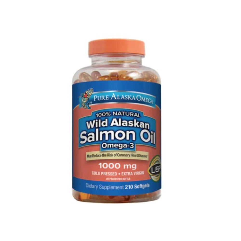 Pure Alaska Omega-3 Wild Alaskan Salmon Oil 1000mg 210 Softgels (Pack of 2) HJO$IER