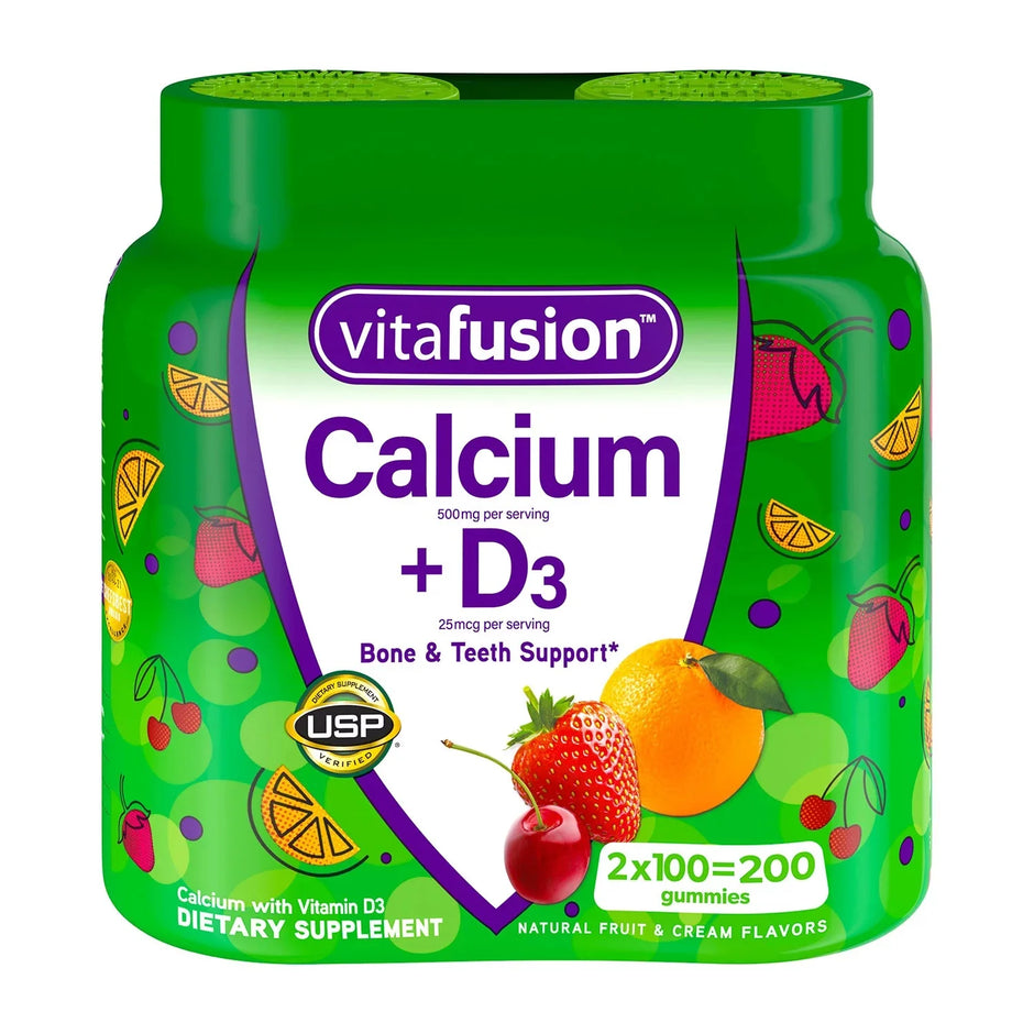 Vitafusion Calcium + D3 Gummies (200 Count)