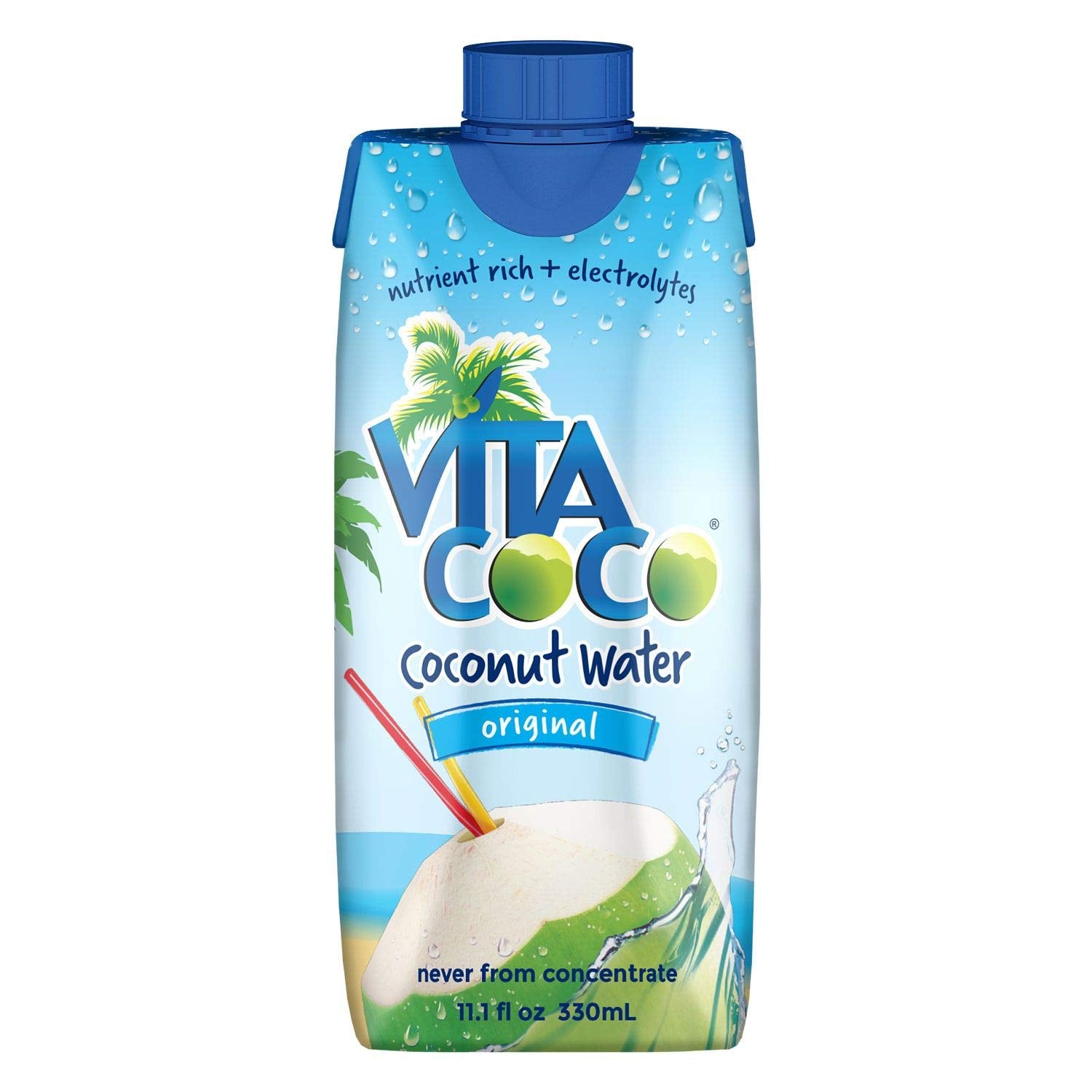 Vita Coco Coconut Water - Pure - Case of 12 - 330 ml