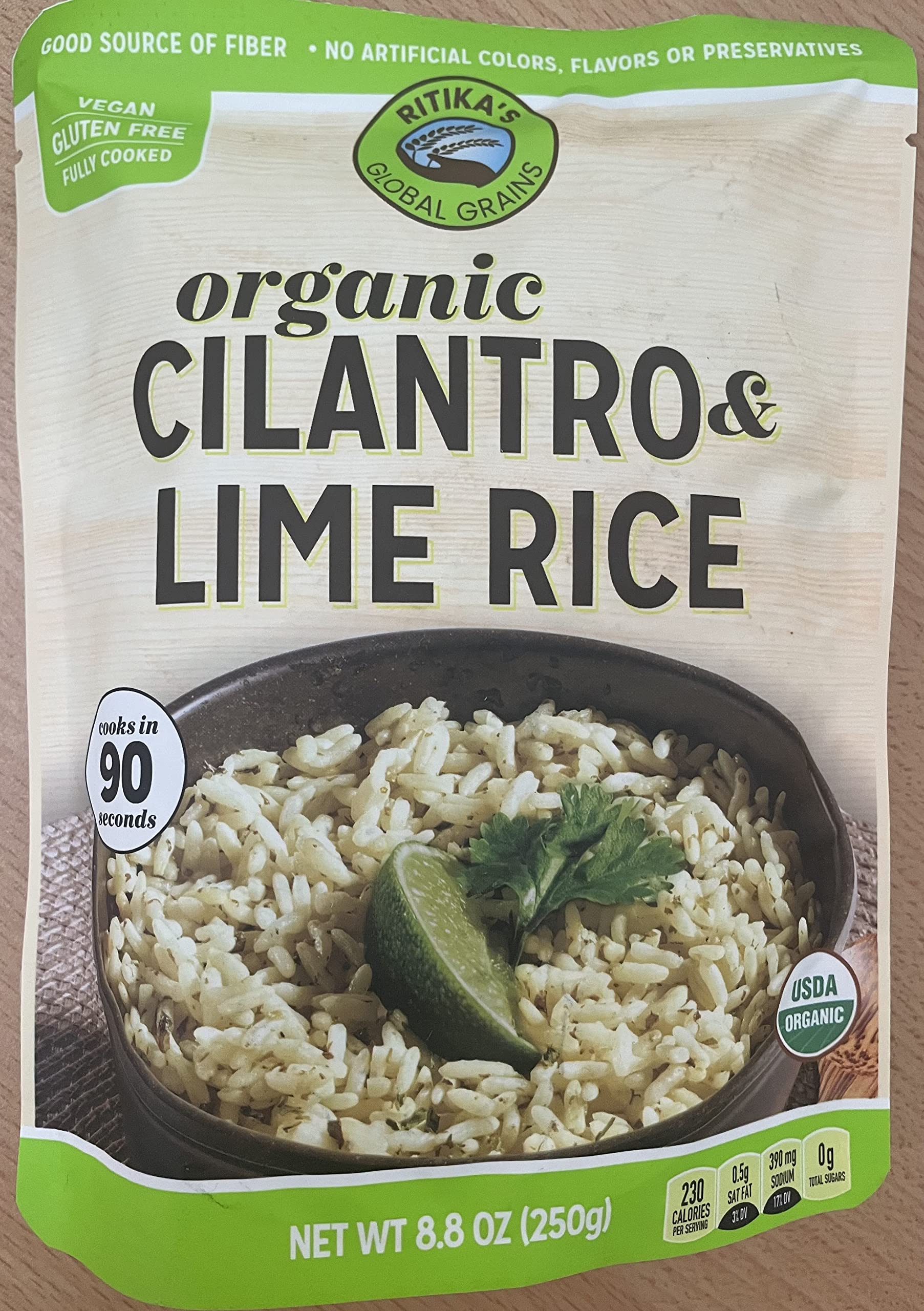 Rikita's Global Grains Organic Cilantro Lime Rice (8.8 Oz, 3. LBS)