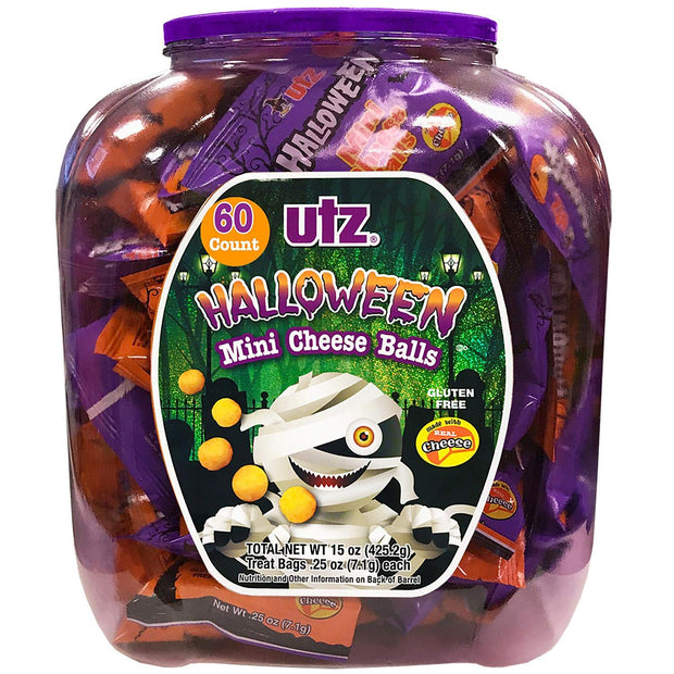 Utz Halloween Mini Cheese Balls, 15 Oz