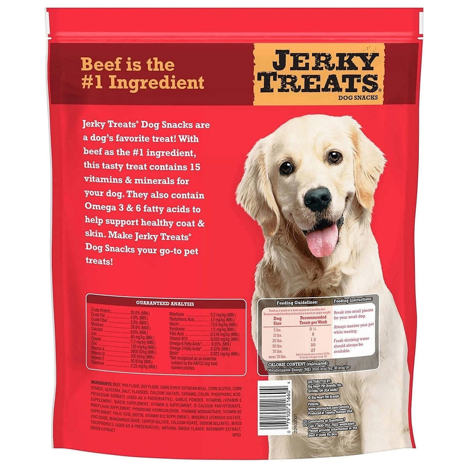 Jerky Treats Tender Beef Strips Dog Snacks, 60 oz/Large