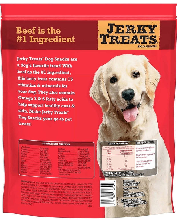 Jerky Treats Tender Beef Strips Dog Snacks, 60 oz/Large