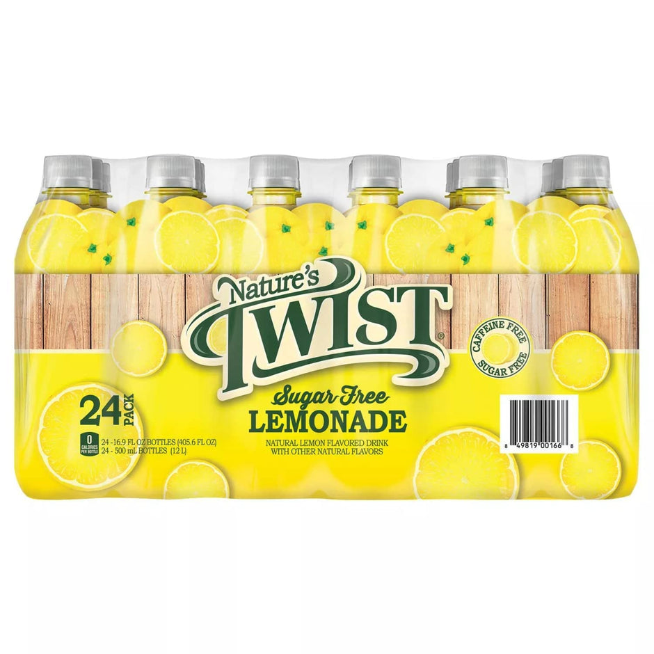 Nature's Twist Sugar Free Lemonade 24 pack, 405.6 Fl Oz (Pack of 24)