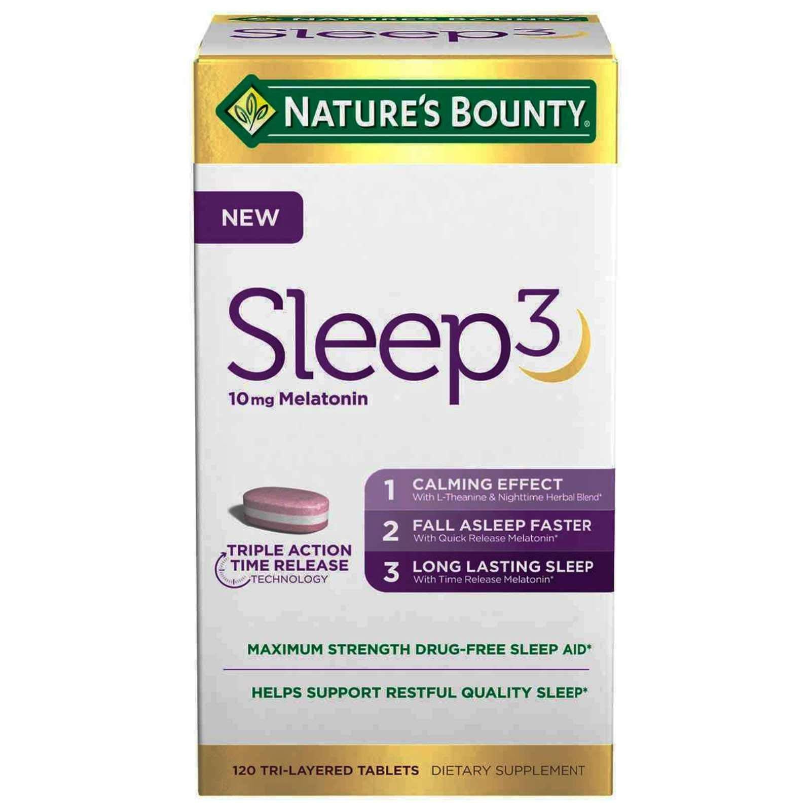 Nature's Bounty Sleep3 Tri-Layer Tablets (120 ct.)