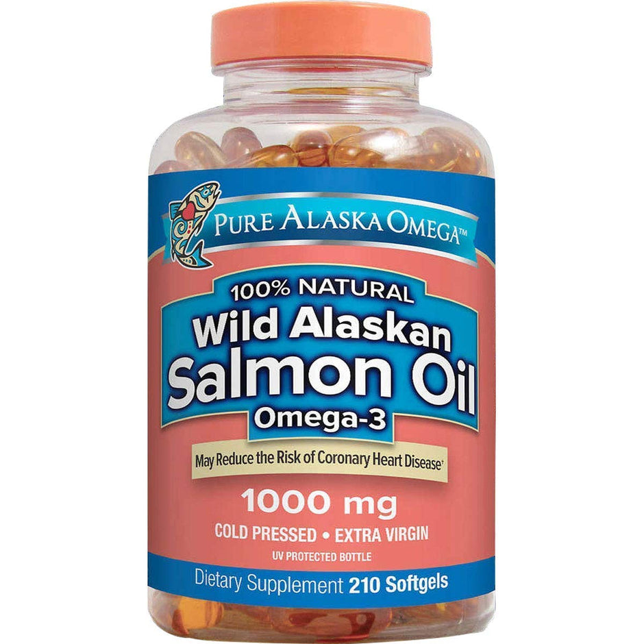 Pure Alaska Omega-3 Wild Alaskan Salmon Oil 1000mg 210 ct