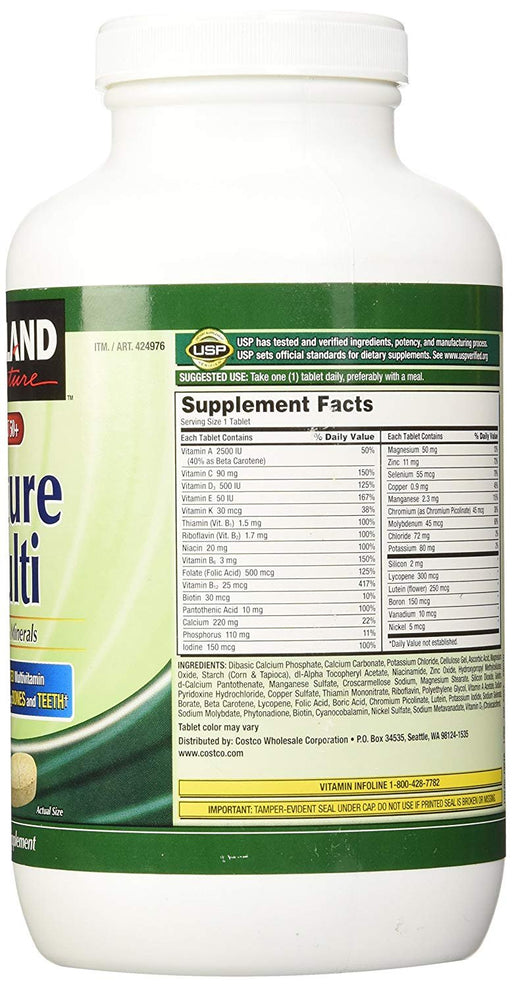 Kirkland Signature Adult 50+ Multi Vitamins & Minerals, 400 Tablets (2 Pack)