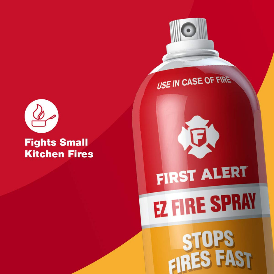 First Alert EZ Fire Spray, Extinguishing Aerosol Spray, Pack of 2, AF400-2, RED