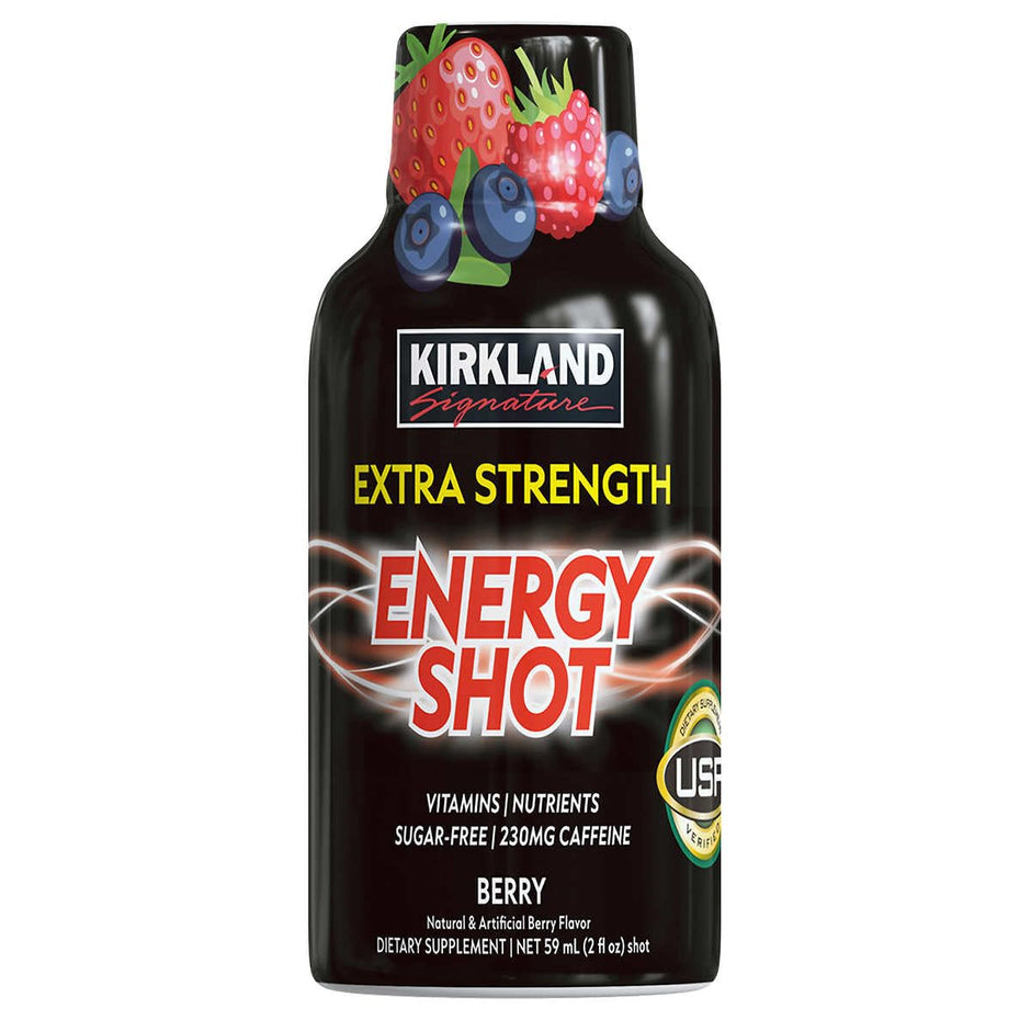 Kirkland Signature Extra Strength Energy Shot Variety, 2 Ounce Bottle (48 Count)