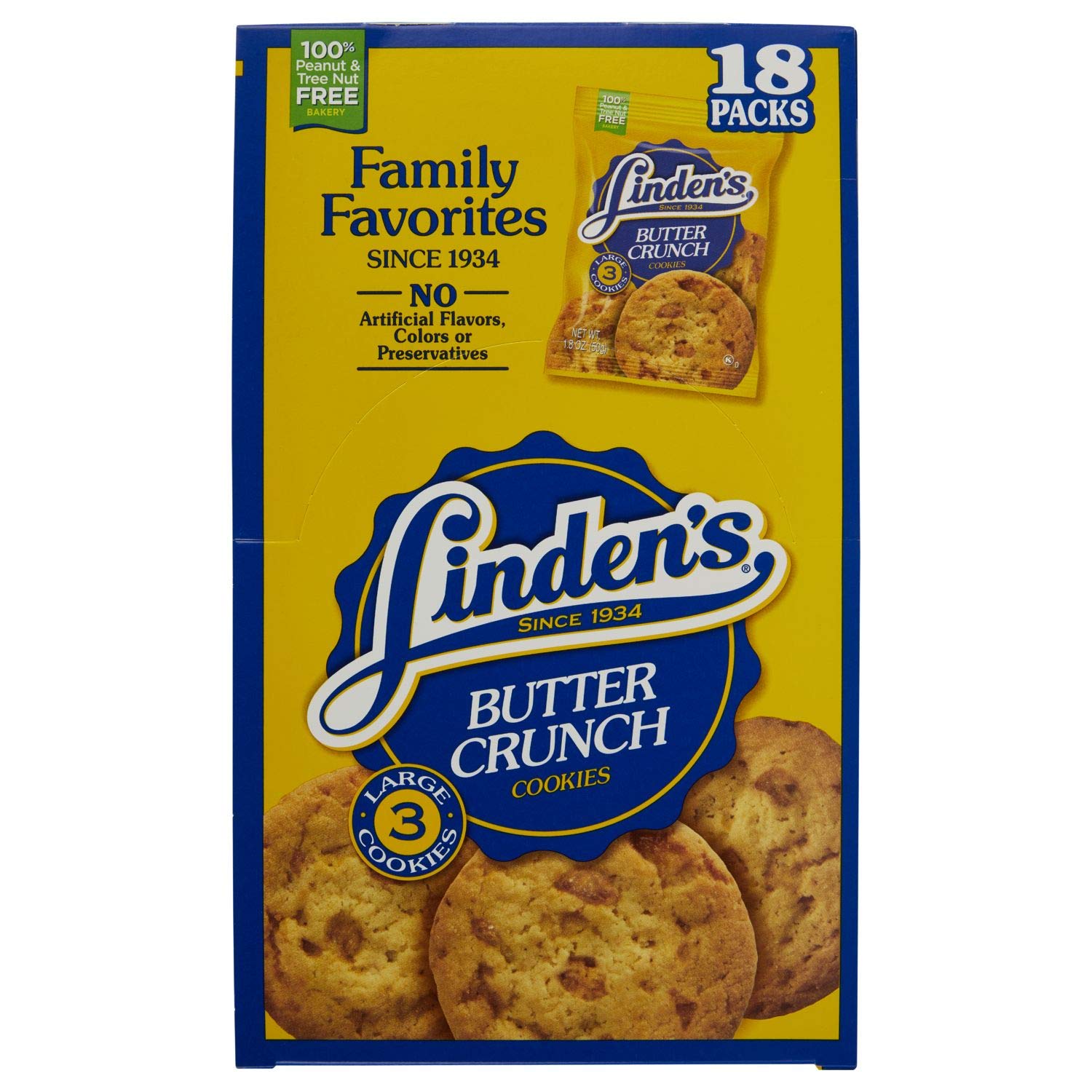 Linden Butter Crunch Cookies - 18 ct.