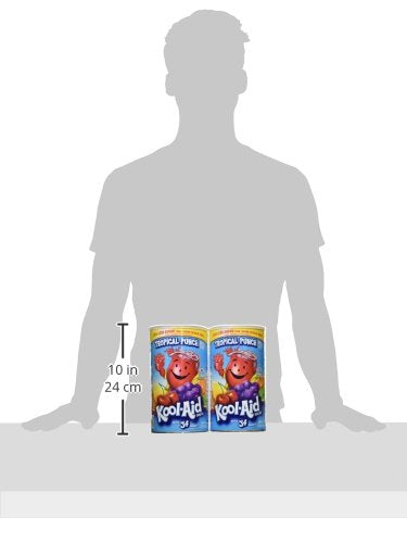 Kool-Aid Tropical Punch Flavored Caffeine Free Powdered Drink Mix (82.5 oz Canisters, Pack of 2)