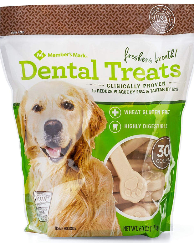 Member's Mark Dental Chew Treats for Dogs 30 ct. / 2 Pack