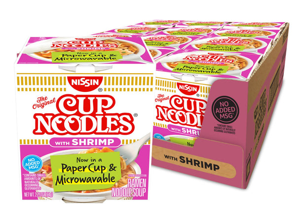 Nissin, Cup Noodles Soup, Shrimp Flavor, 2.25 oz (case of 12)