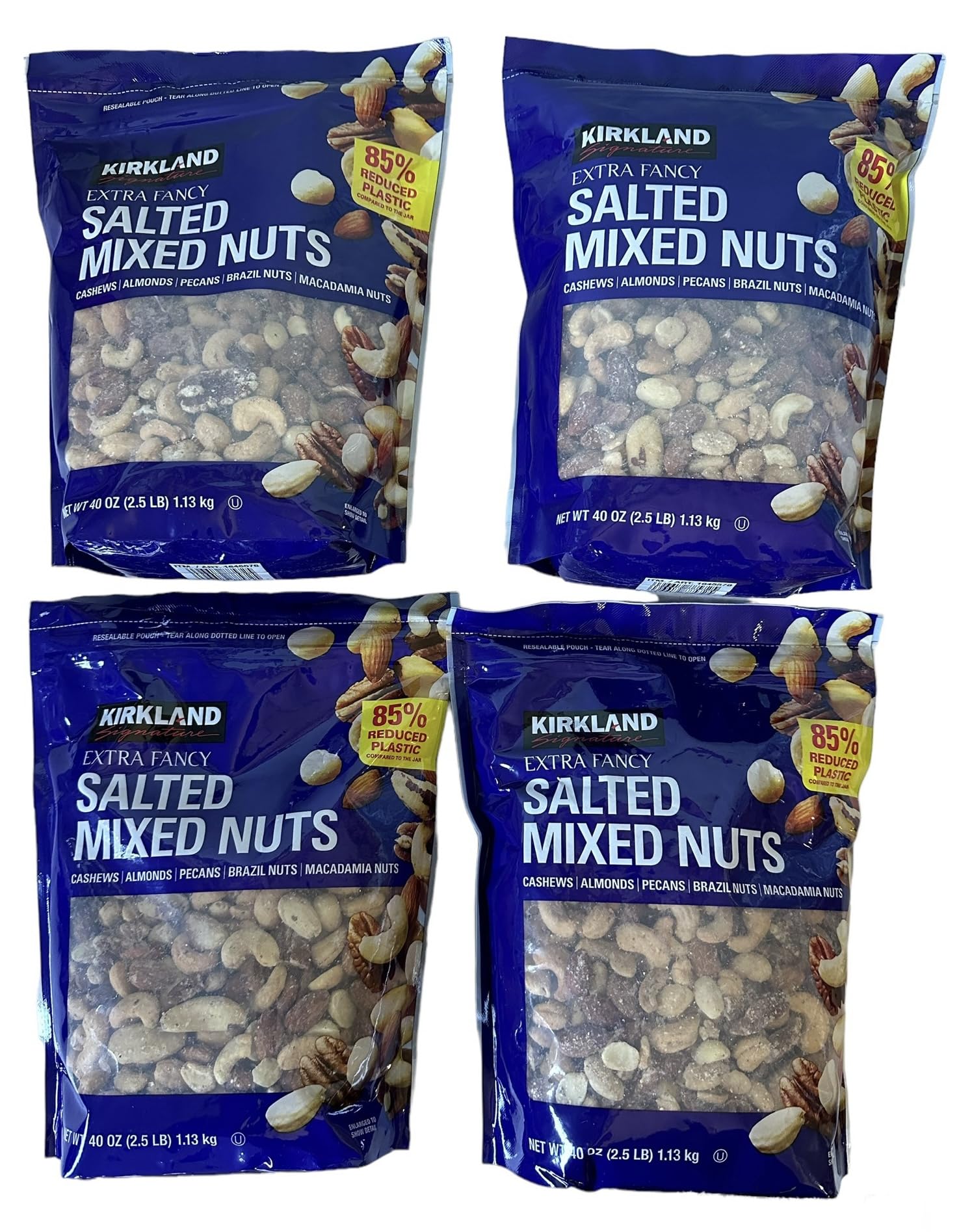 Kirkland Signature Extra Fancy Salted Mixed Nuts 2.5 lb (Pack of 4)