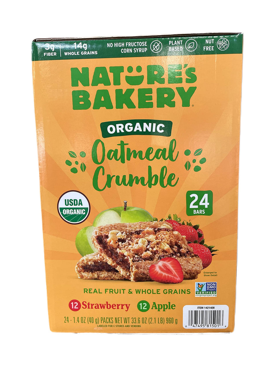 Nature's Bakery Organic Oatmeal Crumble, 24 Bars