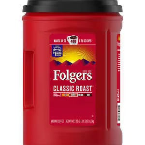 Folger Classic Roast Ground Coffee (43.5 oz.) - 1 Pack